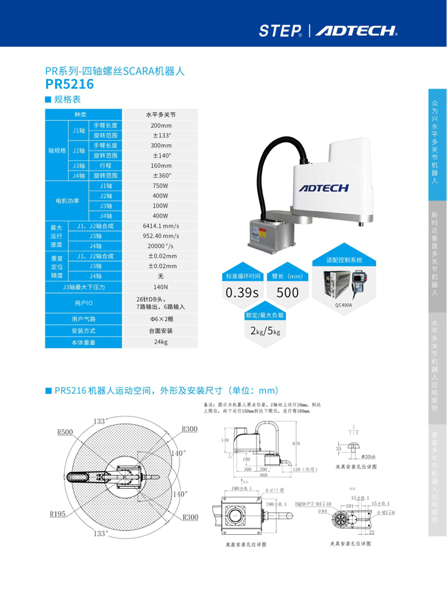 眾為興四軸螺絲scara機器人PR5216 圖片關(guān)鍵詞